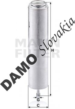 Palivový filter MANN FILTER WK 5002