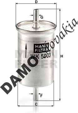 Palivový filter MANN FILTER WK 5003