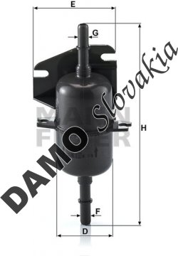 Palivový filter MANN FILTER WK 510