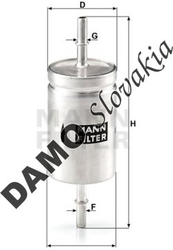 Palivový filter MANN FILTER WK 512