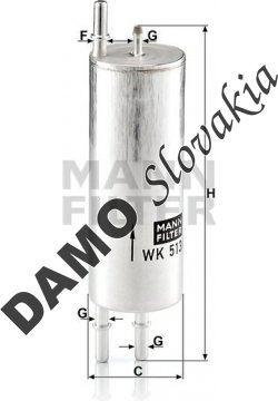 Palivový filter MANN FILTER WK 513/3