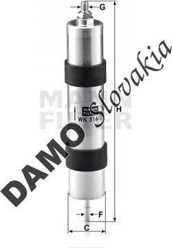 Palivový filter MANN FILTER WK 516/2