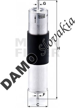 Palivový filter MANN FILTER WK 521/3