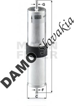 Palivový filter MANN FILTER WK 521/4