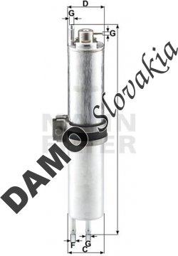 Palivový filter MANN FILTER WK 532/2