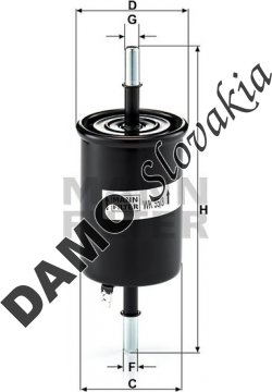 Palivový filter MANN FILTER WK 55/3