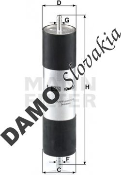 Palivový filter MANN FILTER WK 6001