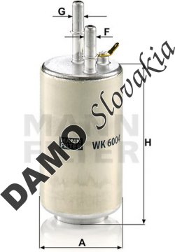 Palivový filter MANN FILTER WK 6004