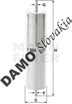 Palivový filter MANN FILTER WK 6011