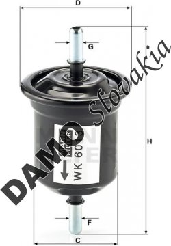Palivový filter MANN FILTER WK 6013