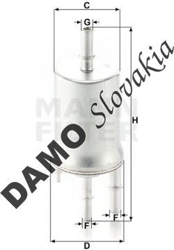 Palivový filter MANN FILTER WK 6015