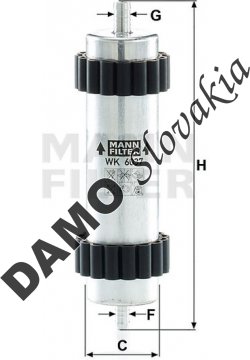 Palivový filter MANN FILTER WK 6037