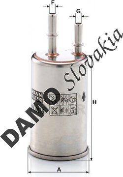 Palivový filter MANN FILTER WK 6038