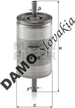 Palivový filter MANN FILTER WK 613