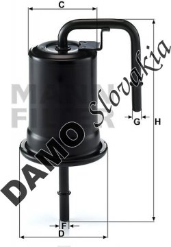 Palivový filter MANN FILTER WK 614/45