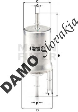 Palivový filter MANN FILTER WK 69