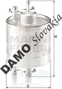 Palivový filter MANN FILTER WK 711/1