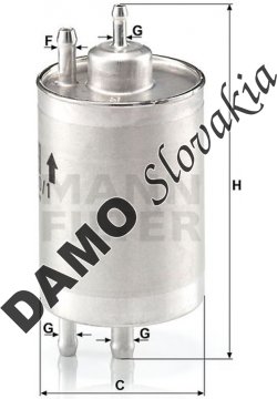 Palivový filter MANN FILTER WK 720/1