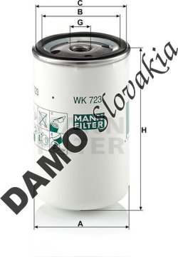 Palivový filter MANN FILTER WK 723