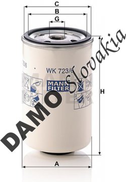 Palivový filter MANN FILTER WK 723/6