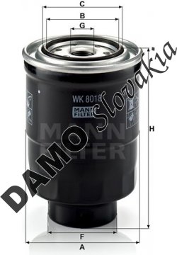 Palivový filter MANN FILTER WK 8018 x