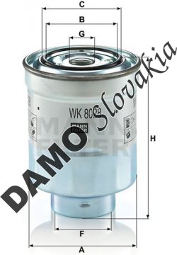 Palivový filter MANN FILTER WK 8028 z