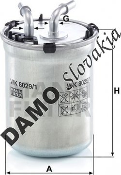 Palivový filter MANN FILTER WK 8029/1