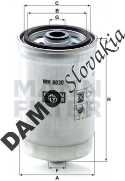 Palivový filter MANN FILTER WK 8030