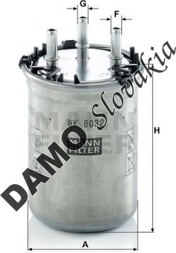 Palivový filter MANN FILTER WK 8032