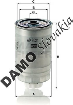 Palivový filter MANN FILTER WK 8034
