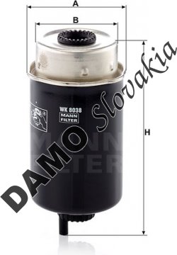 Palivový filter MANN FILTER WK 8038