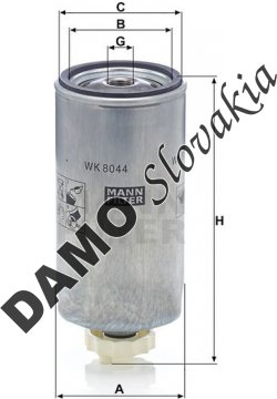 Palivový filter MANN FILTER WK 8044 x