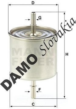 Palivový filter MANN FILTER WK 8046