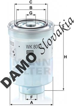 Palivový filter MANN FILTER WK 8053 z