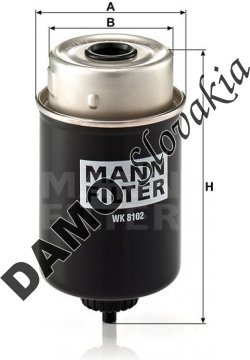 Palivový filter MANN FILTER WK 8102