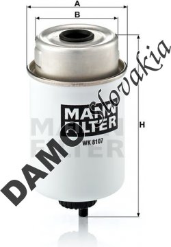 Palivový filter MANN FILTER WK 8107