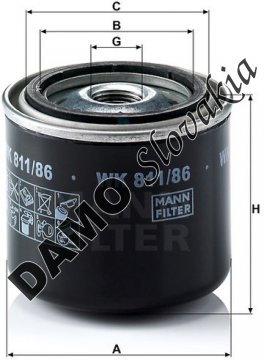 Palivový filter MANN FILTER WK 811/86