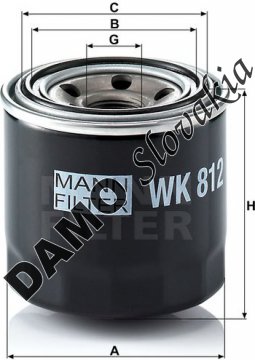 Palivový filter MANN FILTER WK 812