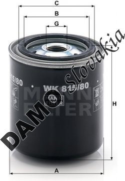 Palivový filter MANN FILTER WK 815/80