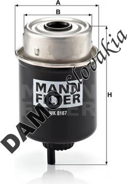 Palivový filter MANN FILTER WK 8167
