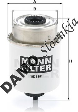Palivový filter MANN FILTER WK 8191