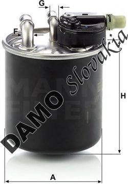 Palivový filter MANN FILTER WK 820/14