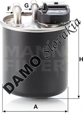 Palivový filter MANN FILTER WK 820/16