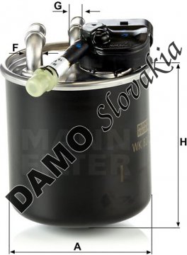 Palivový filter MANN FILTER WK 820/17