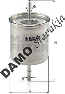 Palivový filter MANN FILTER WK 822/2