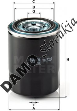 Palivový filter MANN FILTER WK 822/4