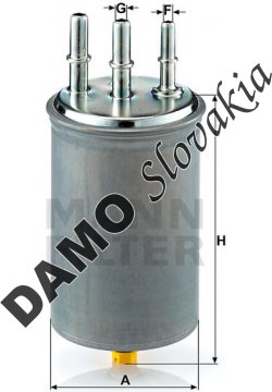 Palivový filter MANN FILTER WK 829/6
