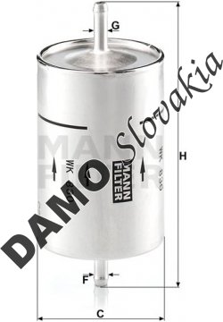 Palivový filter MANN FILTER WK 830
