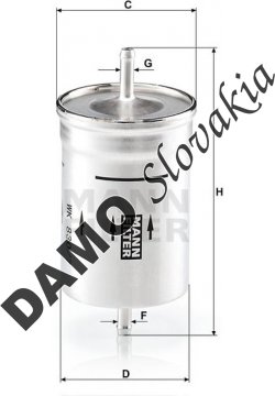 Palivový filter MANN FILTER WK 830/7