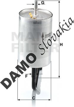 Palivový filter MANN FILTER WK 832/1